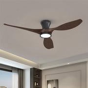 52 Inch Black Walnut Ceiling Fan For Living Room Indoor