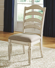 Upholstered Dining Chairs Set, Antique White, 2 Count