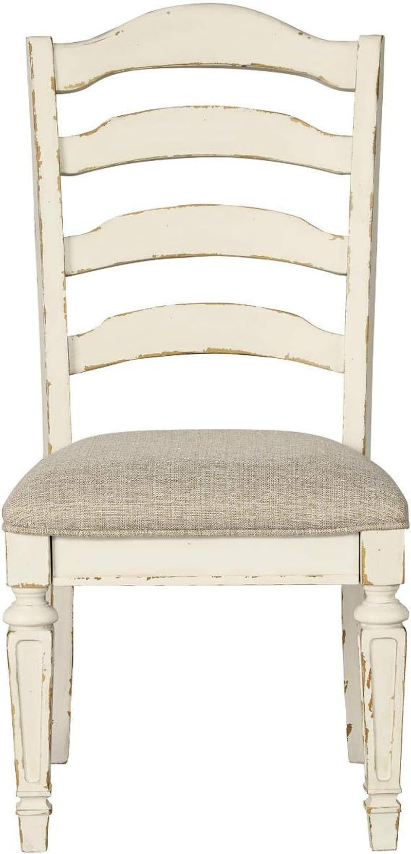 Upholstered Dining Chairs Set, Antique White, 2 Count