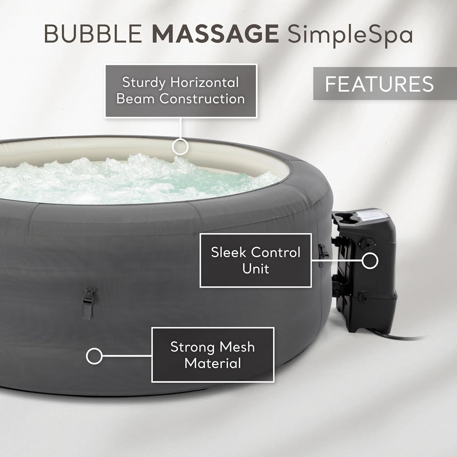 Intex SimpleSpa 4 Person Inflatable Hot Tub 77 Inch 100 Jets