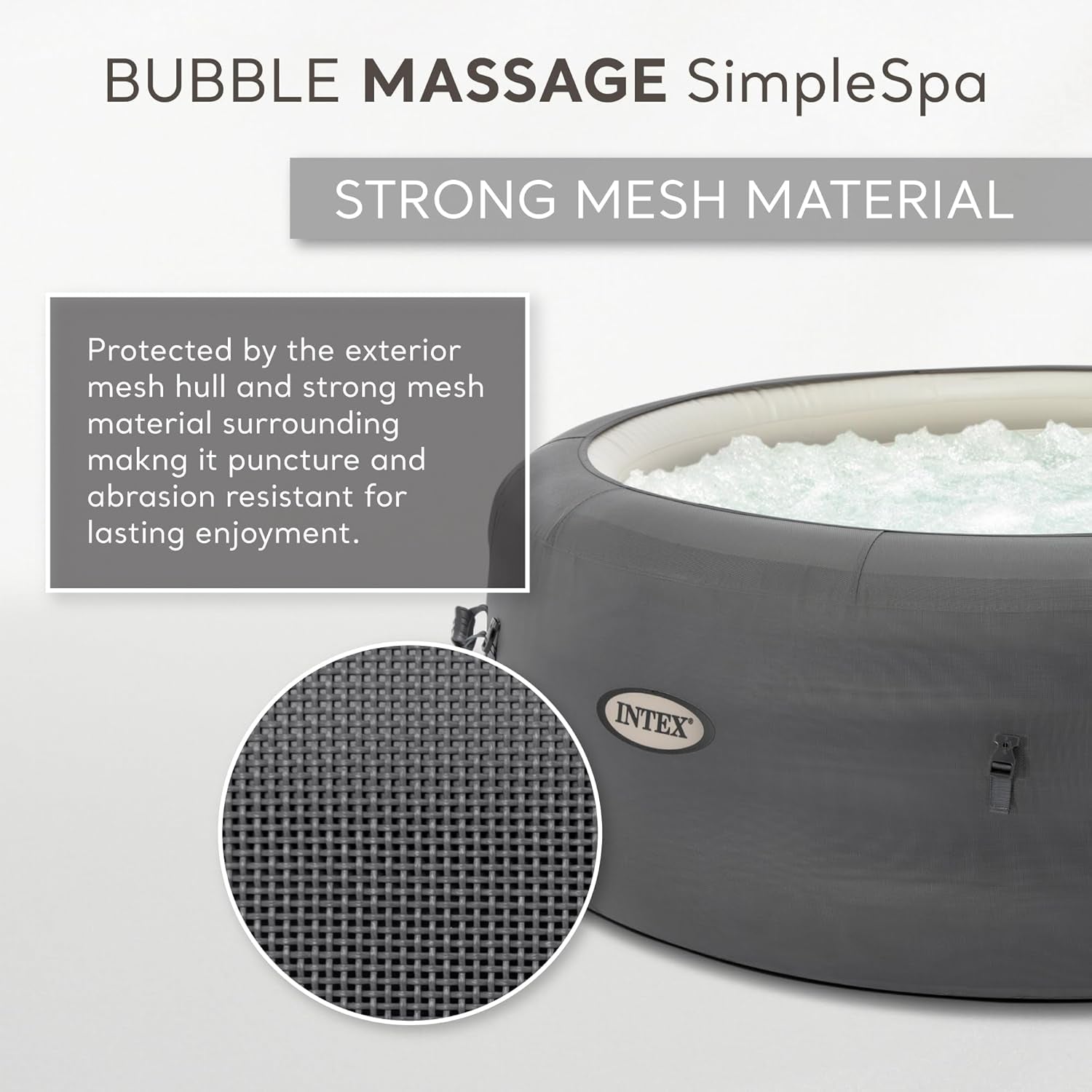 Intex SimpleSpa 4 Person Inflatable Hot Tub 77 Inch 100 Jets
